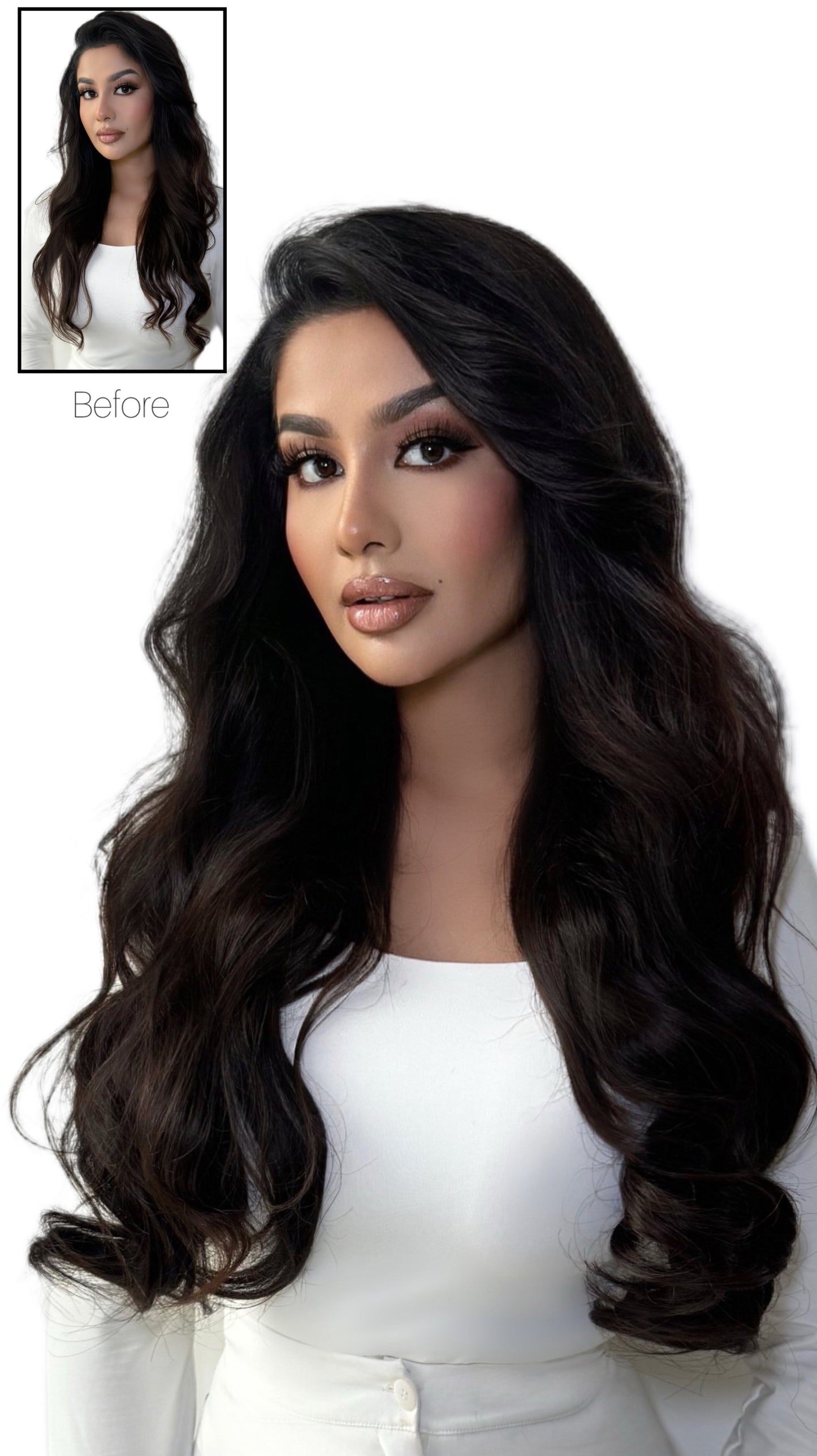 One piece curly extension 22 inch